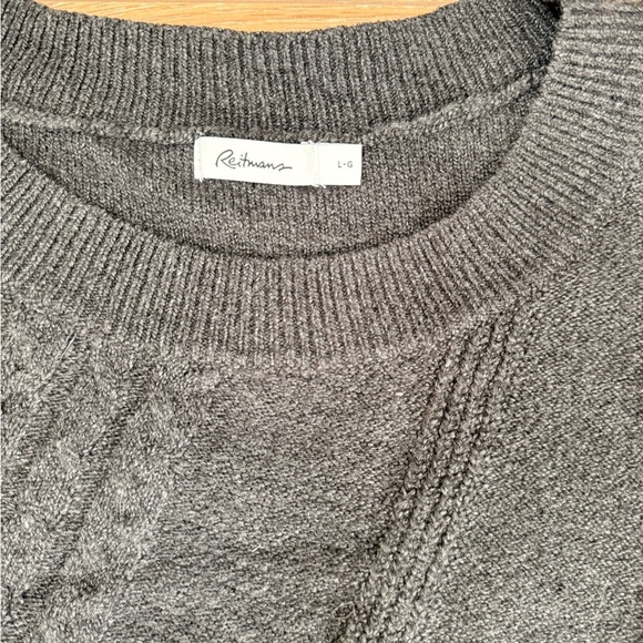 3/$30 - REITMANS Dark Gray Sweater - Picture 2 of 5